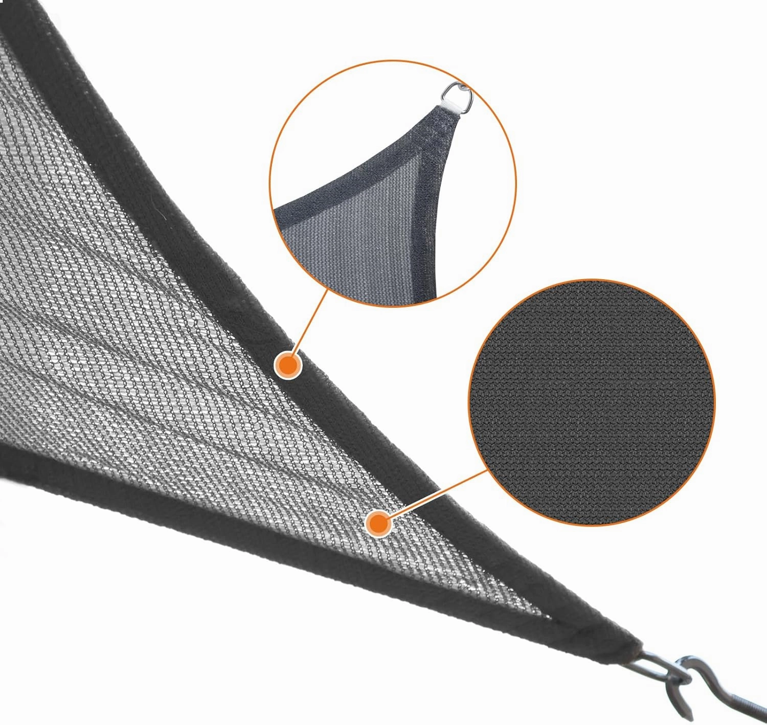 Artpuch Rectangular Breathable UV Block Sun Shade Sail Outdoor Covering Cloth for Deck, Backyard, 16'X20', Dark Grey (Customized Available)