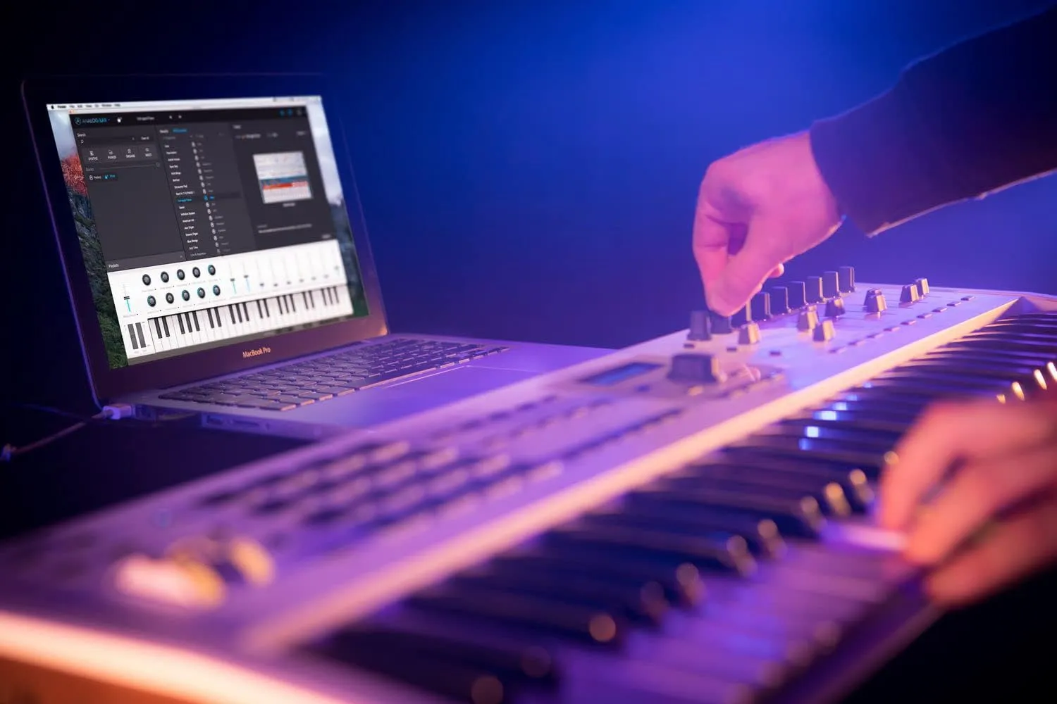 Arturia KeyLab 49 MkII MIDI Keyboard Controller - White Bundle with Headphones, Sustain Pedal, and Austin Bazaar Polishing Cloth