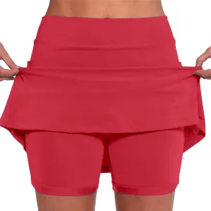 Athletic Skorts for Women with Pockets Summer Tennis Mini Skirts Lightweight High Waisted Elastic Golf Yoga Shorts