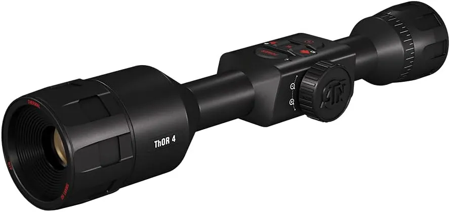 ATN Thor 4 Smart HD Thermal Hunting Scope w/New gen Sensor, Built-in Ballistics Calc, Video Record, Wi-Fi, 18hrs  Battery