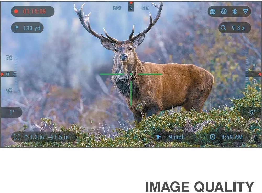 ATN X-Sight 4K Pro Smart Day/Night Hunting Scope w/Ballistics Calc, 3864x2218 Resolution, Video Record, Wi-Fi, 18hrs  Battery