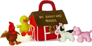 Aurora® Engaging Baby Talk™ My Barnyard Friends II™ Baby Stuffed Animal - Sensory Delight - Interactive Learning - Multicolor 8 Inches