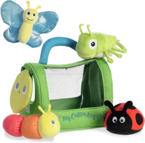 Aurora® Engaging Baby Talk™ My Critter Keeper™ Baby Stuffed Animal - Sensory Delight - Interactive Learning - Multicolor 8 Inches