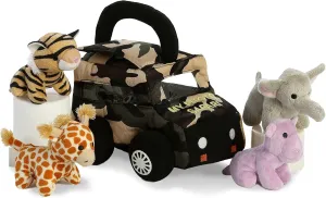 Aurora® Engaging Baby Talk™ My Photo Safari II™ Baby Stuffed Animal - Sensory Delight - Interactive Learning - Multicolor 6 Inches