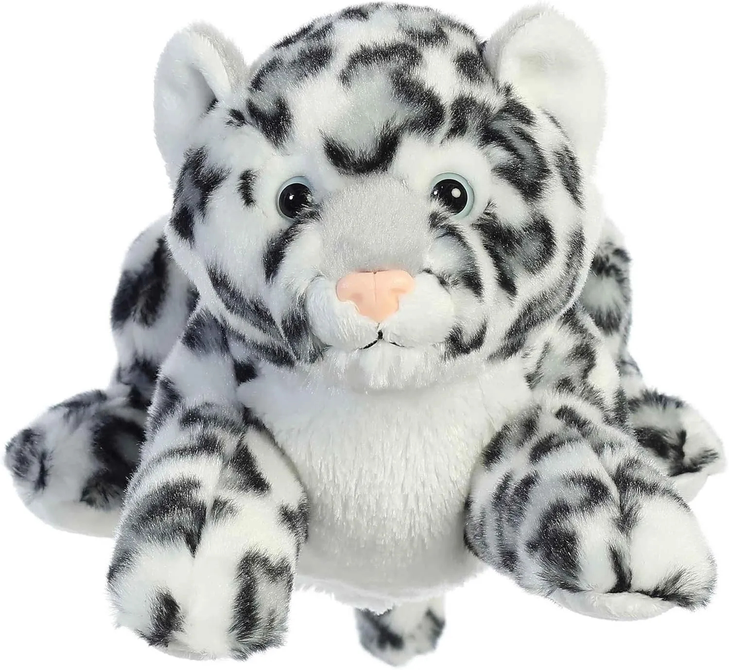 Aurora® Interactive Hand Puppet Snow Leopard Stuffed Animal - Storytelling Adventures - Playful Learning - White 12 Inches