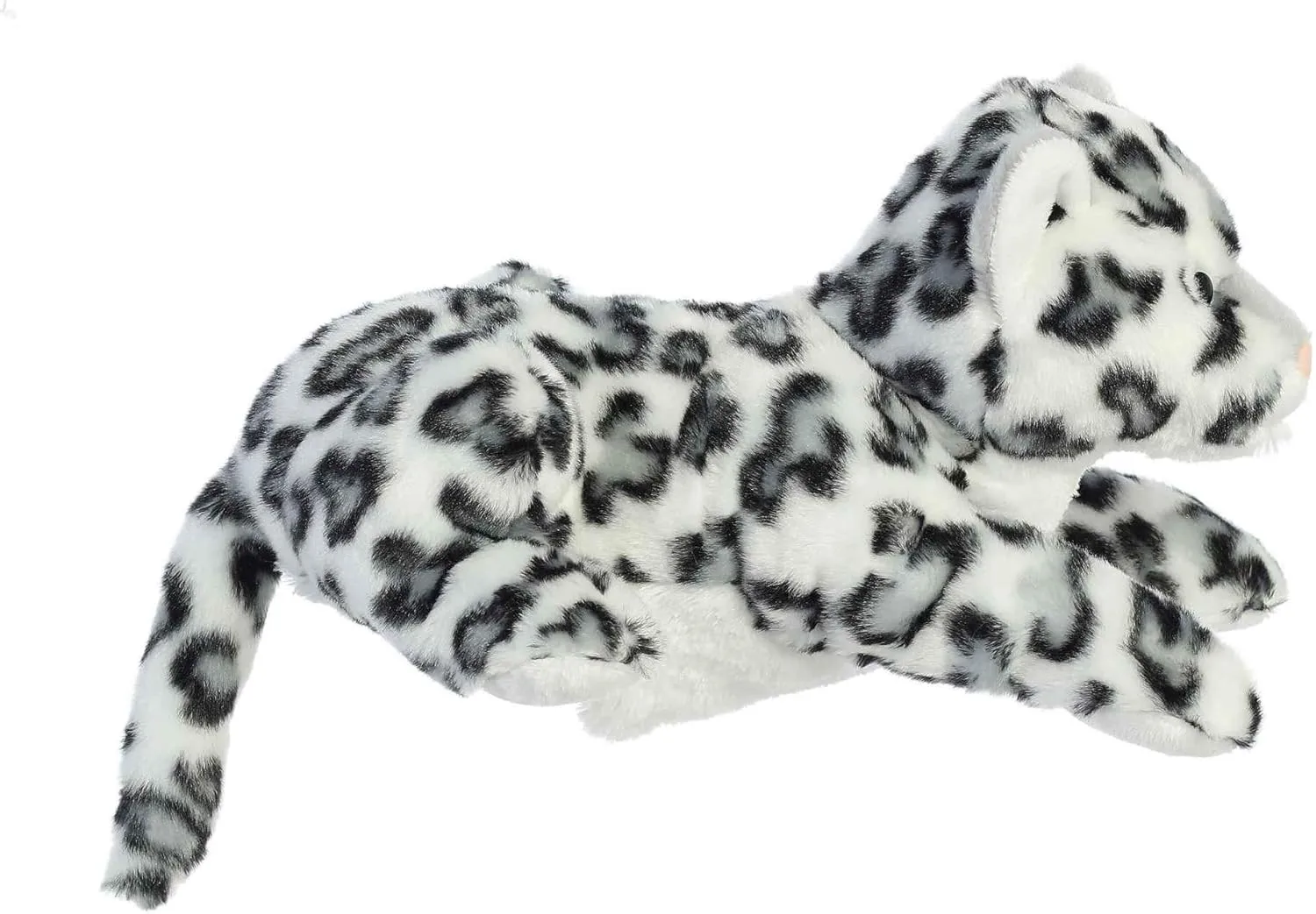 Aurora® Interactive Hand Puppet Snow Leopard Stuffed Animal - Storytelling Adventures - Playful Learning - White 12 Inches