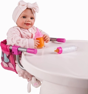 BABESIDE Baby Doll Table Seat for 12-20 Inches Dolls, Baby Doll Feeding Chair Accessories, Baby Doll Accessories Furniture fit Newborn Dolls Boys&Girls