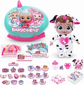 Babycorns Interactive Baby Doll Series 1 Large (Puppy) by ZURU with Lights and Sounds, Magical Babydolls, Surprise, Unboxing, Girls, Dolls, Story