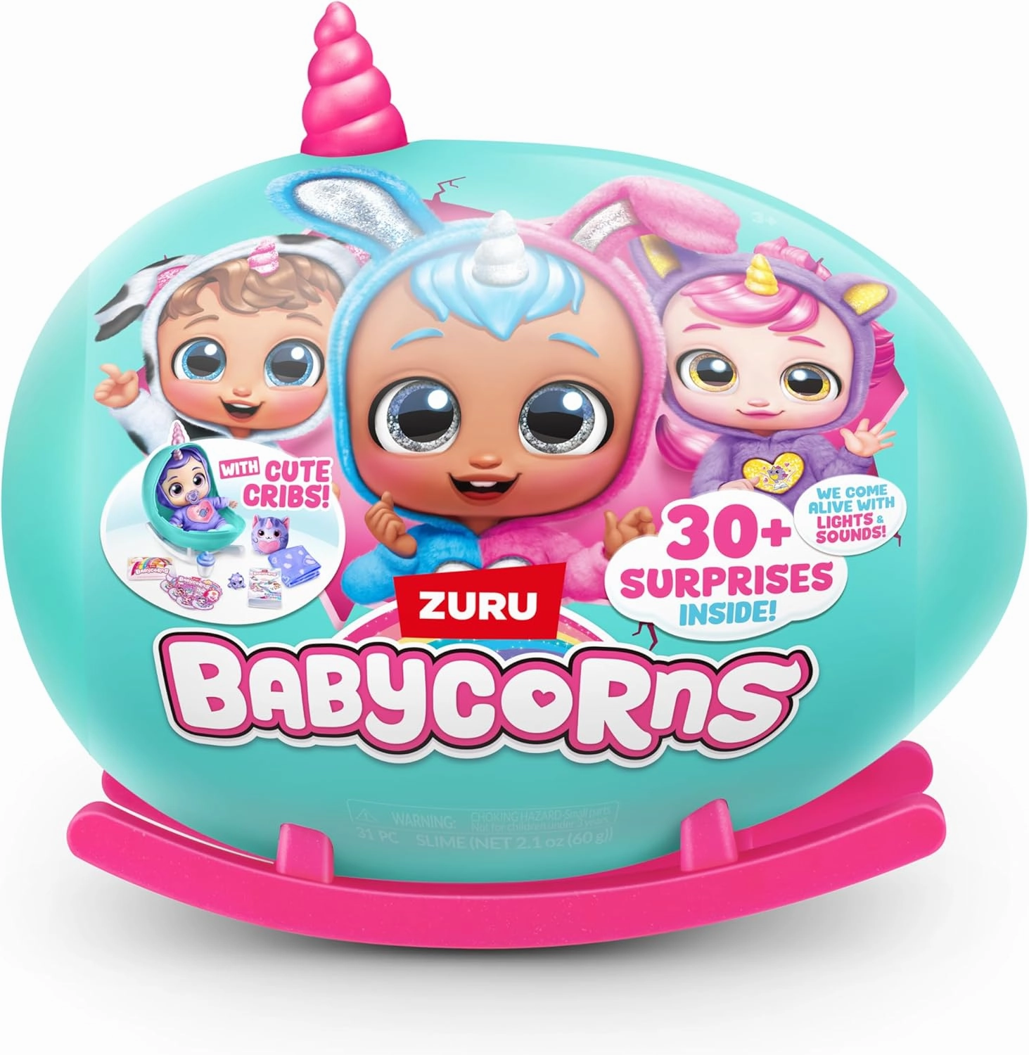 Babycorns Interactive Baby Doll Series 1 Large (Puppy) by ZURU with Lights and Sounds, Magical Babydolls, Surprise, Unboxing, Girls, Dolls, Story
