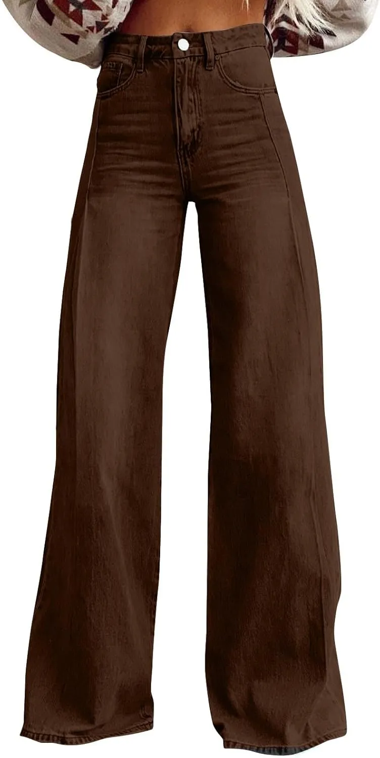 Baggy Jeans for Women 2025 Trendy Wide Leg Boyfriend Pants Y2k Streetwear Hippie Clothes Denim Outfit Western Wear