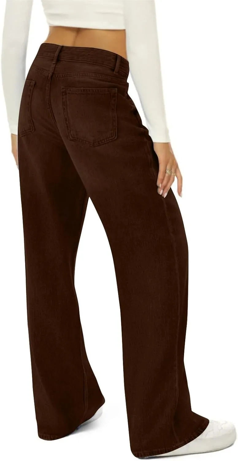 Baggy Jeans for Women 2025 Trendy Wide Leg Boyfriend Pants Y2k Streetwear Hippie Clothes Denim Outfit Western Wear