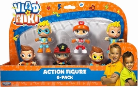BANDAI Vlad & Niki Play Action Figure - Pack of All 6 Figures - 6 Articulated Action Figurines with Accessories