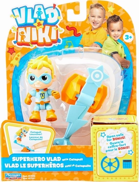 BANDAI Vlad & Niki Play Action Figure - Superhero Vlad Figure - Articulated Action Figurine with Accessories, Multicolor, P57551