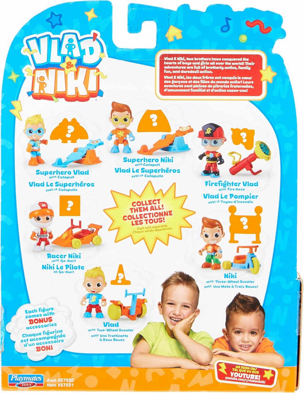 BANDAI Vlad & Niki Play Action Figure - Superhero Vlad Figure - Articulated Action Figurine with Accessories, Multicolor, P57551
