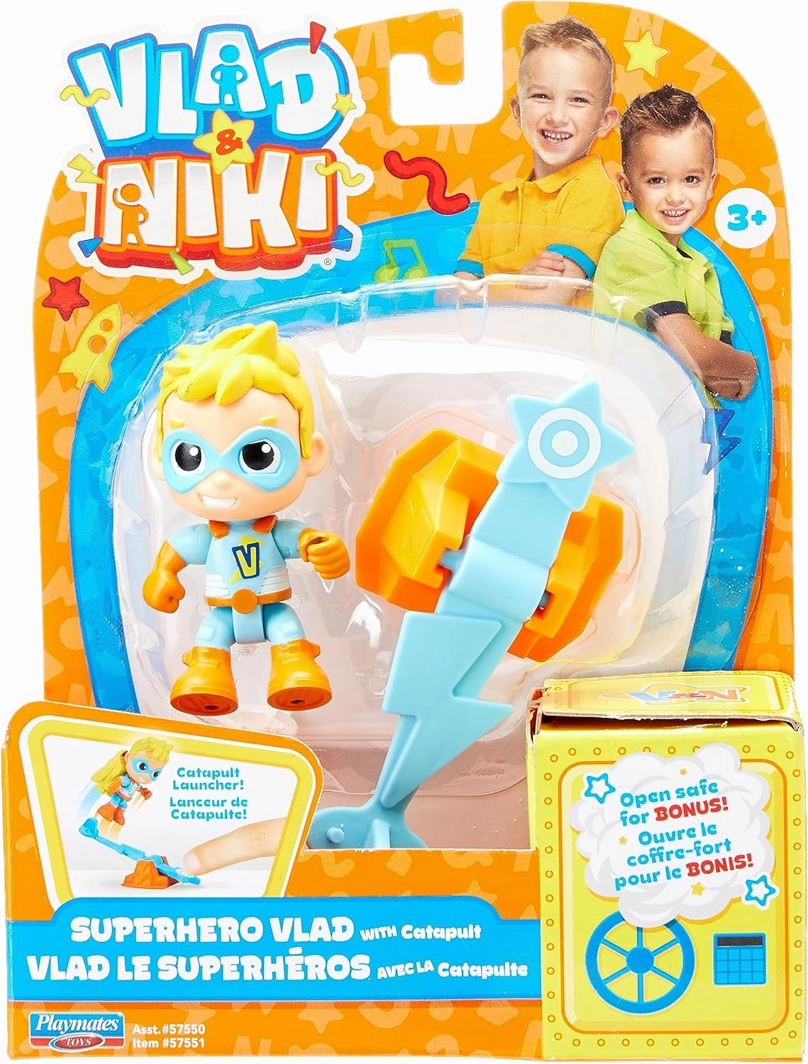BANDAI Vlad & Niki Play Action Figure - Superhero Vlad Figure - Articulated Action Figurine with Accessories, Multicolor, P57551