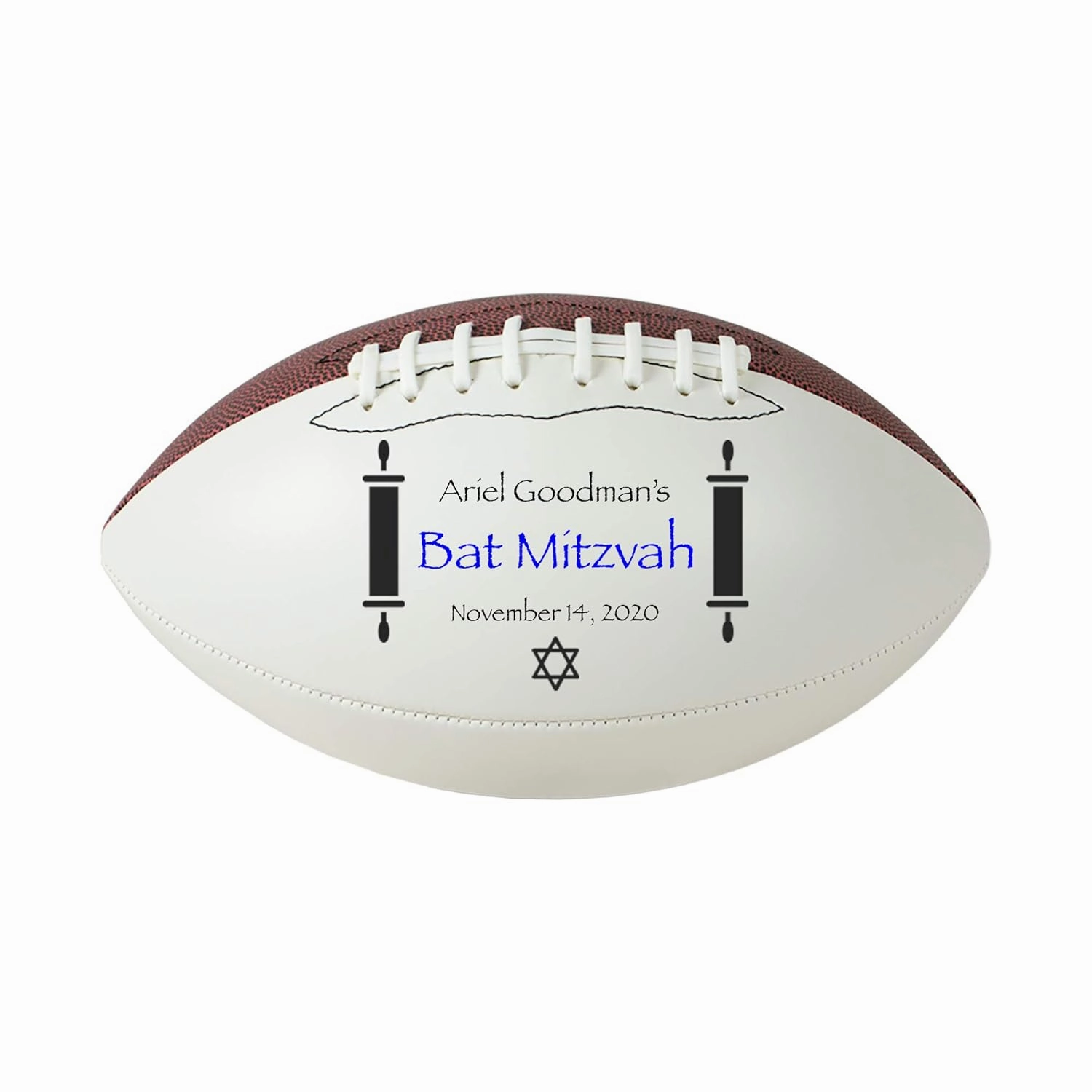 Bar Mitzvah, Bat Mitzvah Keepsake 9" Mini American Football (1 Set, 1 Piece, 1 Package)