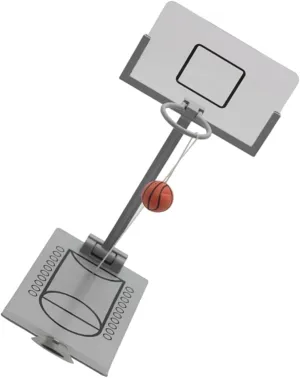 Basketball Game Mini Basketball Hoop Desktop Toy Elastic Ball Ideal Present for Boys and Girls