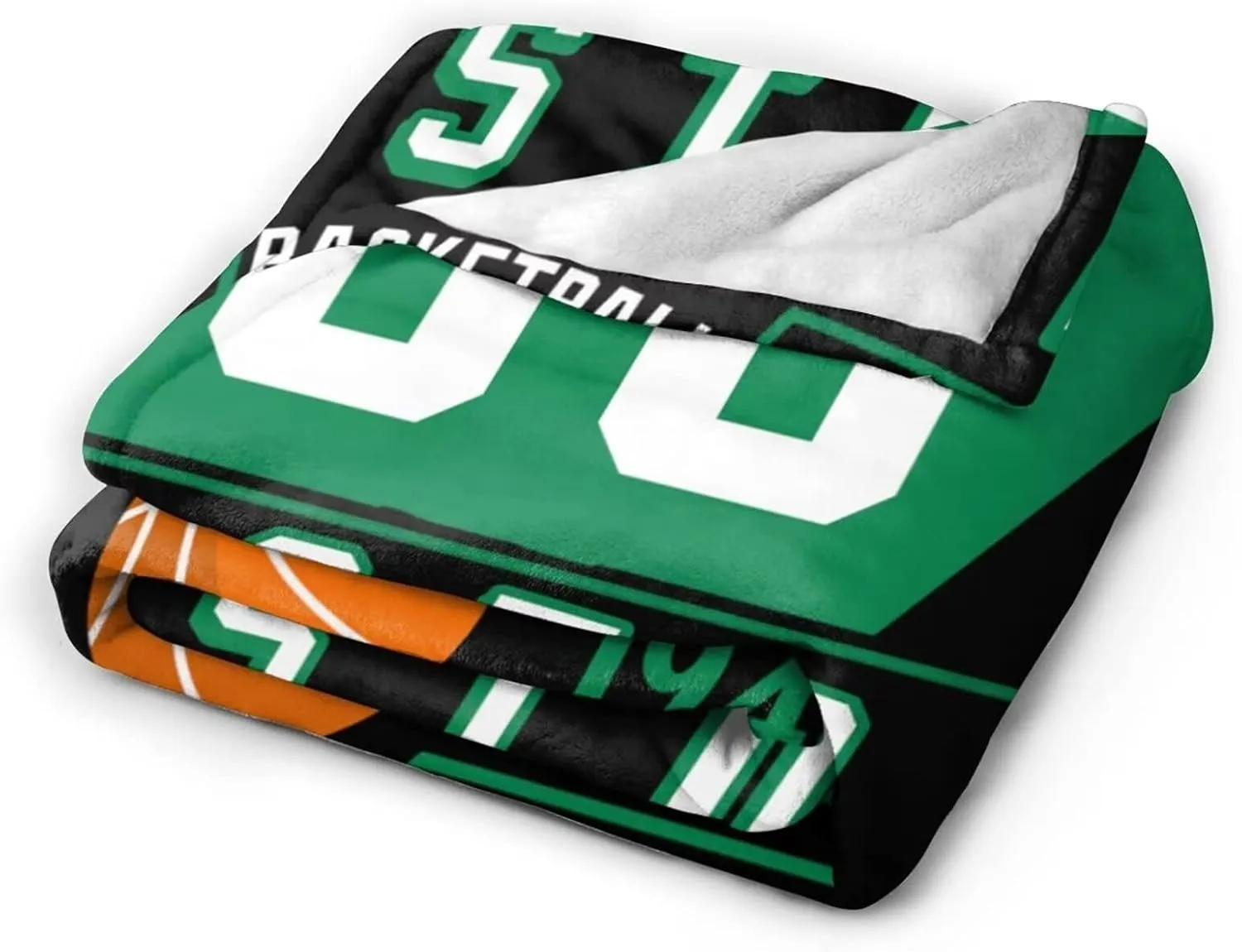 Basketball Throw Blankets Personalized Ultra-Soft Micro Fleece Blankets with Name Numbers for Fans Gifts