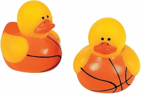 Basketball Mini Rubber Duckies, Rubber Ducks, 24 Pieces, Toys and Novelties, Treasure Chest and Party Supplies, Sports Events