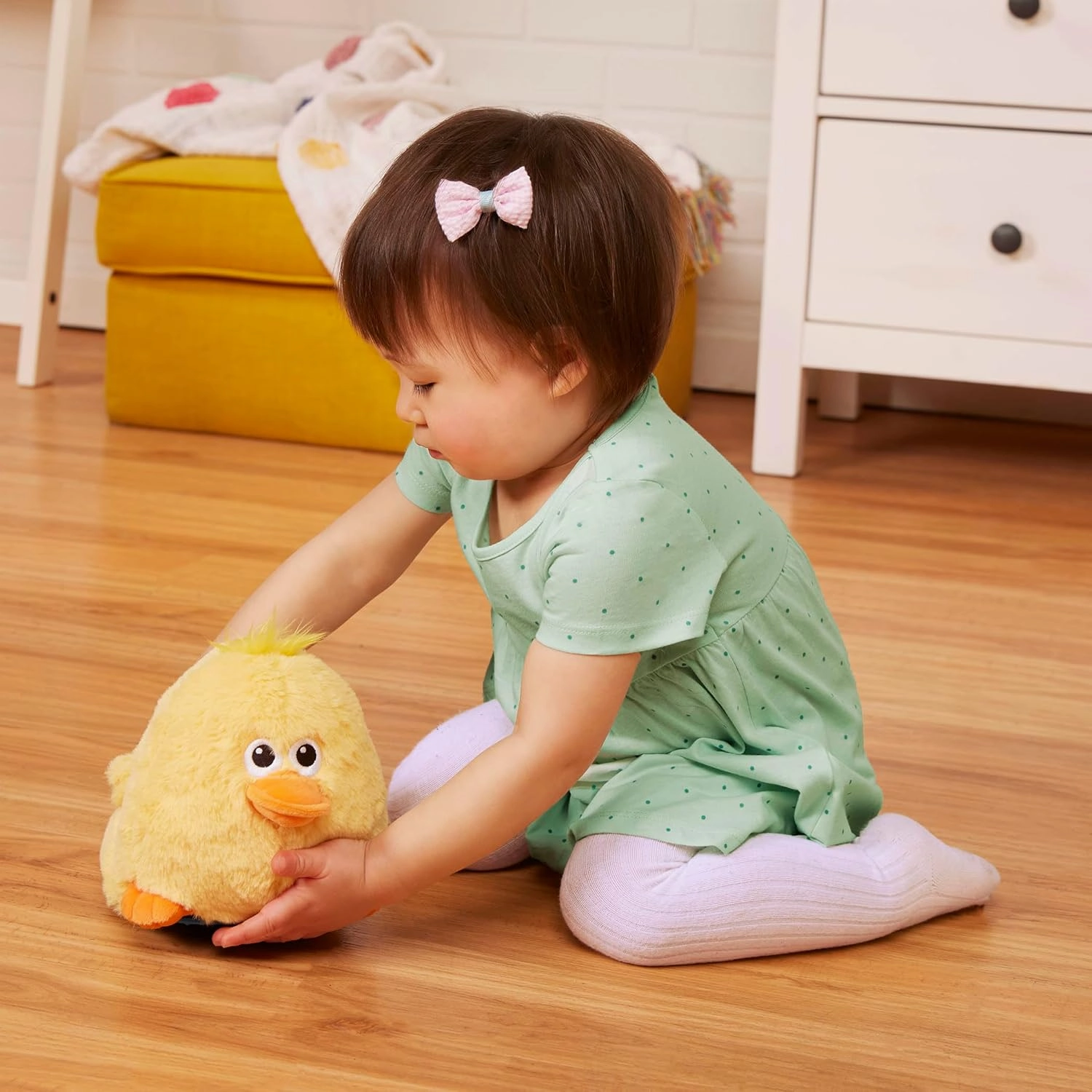 Battat Walking Plush Duck Interactive Stuffed Animal Toy Duck with Movement & Sounds Toys for Toddlers 12 Months   Quack n' Waddle