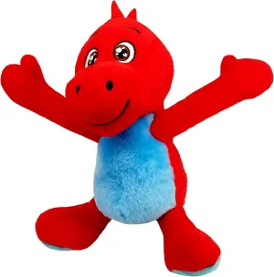 Bauer Spielwaren Stretch Buddies 12275 Dino Soft Plush Cuddly Toy with Movable Arms and Legs 25 cm Red