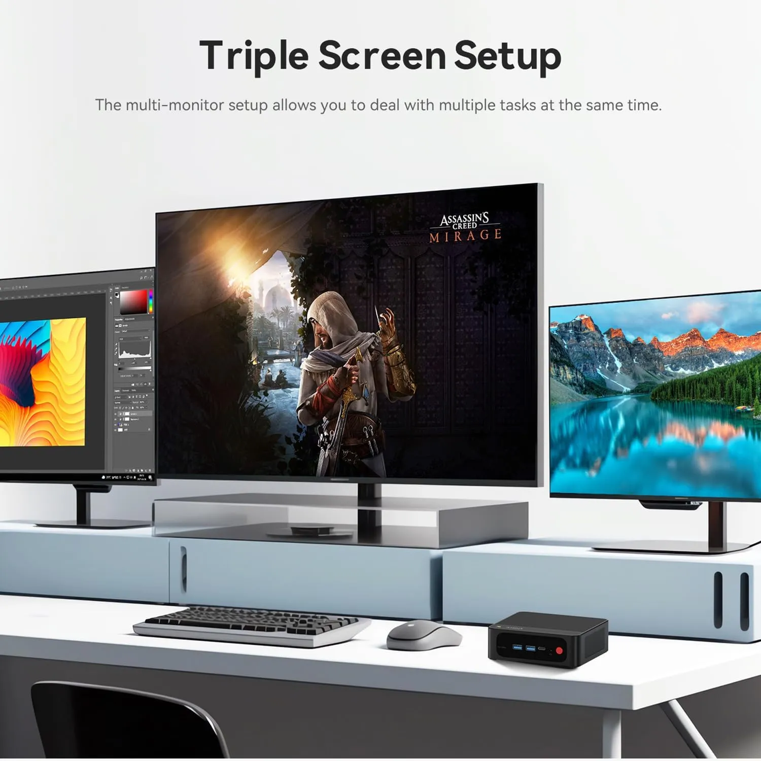 Beelink SER5 MAX Mini PC, AMD Ryzen 7 6800U(8C/16T, Up to 4.7GHz), Mini Computer 24G LPDDR5 RAM 500G NVMe PCIE4.0 SSD, Mini Desktop Computer 4K@144Hz Triple Display HDMI2.1/DP/WiFi6/BT5.2/W-11 Pro