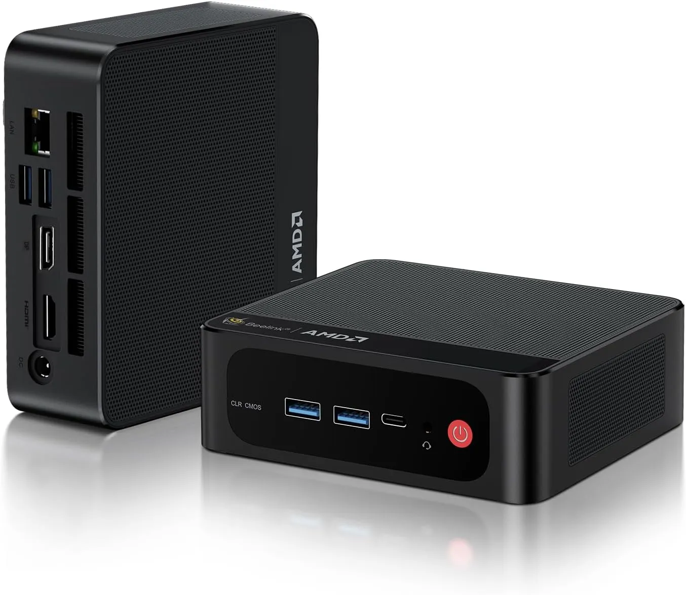 Beelink SER5 MAX Mini PC, AMD Ryzen 7 6800U(8C/16T, Up to 4.7GHz), Mini Computer 24G LPDDR5 RAM 500G NVMe PCIE4.0 SSD, Mini Desktop Computer 4K@144Hz Triple Display HDMI2.1/DP/WiFi6/BT5.2/W-11 Pro
