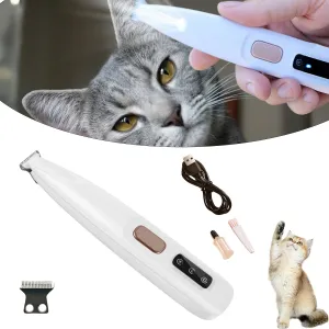 Belvedere Cat Grooming Trimmer, Low Noise Waterproof Rechargeable Pet Paw Trimmer for Paws, Ears, Face, Eyes