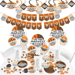 Big Dot of Happiness Basketball - Let the Madness Begin - College Basketball Party Supplies - Banner Decoration Kit - Fundle Bundle