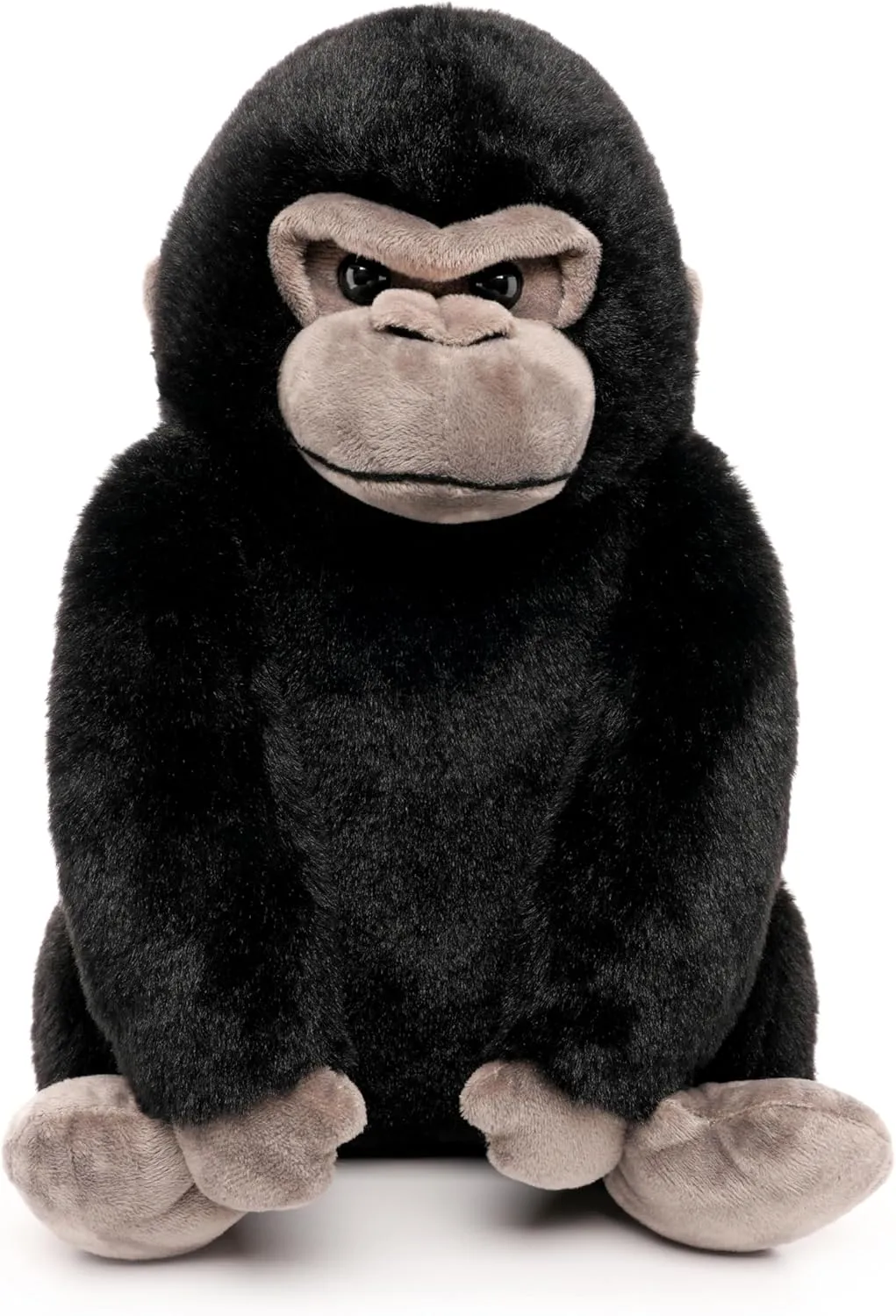 Black Gorilla Stuffed Animals, Gorilla Apes Plush Toys for Boy Girl Kids Birthday, 12 inches