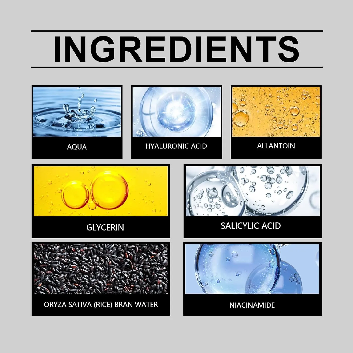 Black rice brightening facial essence, rice ampoule double-effect exfoliating stock solution, facial moisturizing and shrinking pores, making skin smooth and delicate, deep hydration