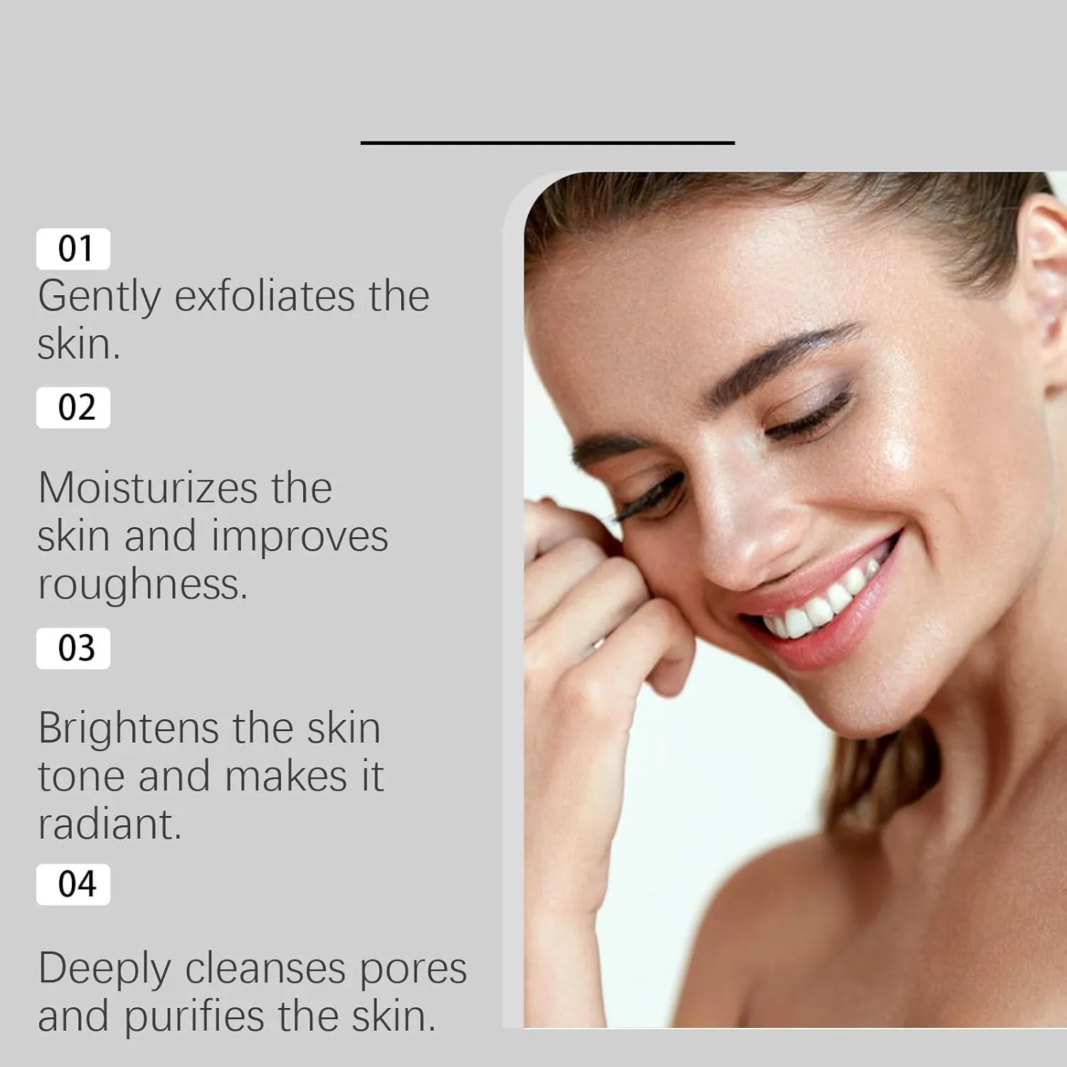 Black rice brightening facial essence, rice ampoule double-effect exfoliating stock solution, facial moisturizing and shrinking pores, making skin smooth and delicate, deep hydration