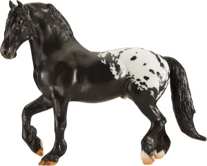 Breyer Traditional Series Harley Harlequin Draft Tack Pony | Horse Toy Model | 1:9 Scale | Model #1805,Black, White