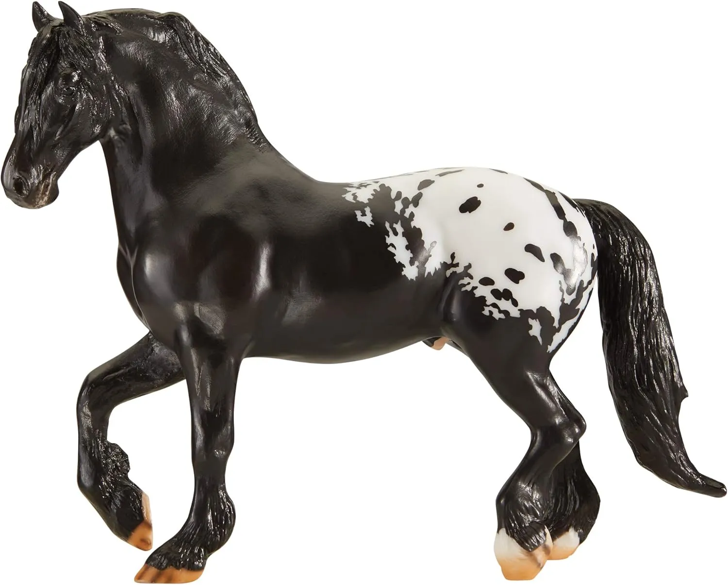 Breyer Traditional Series Harley Harlequin Draft Tack Pony | Horse Toy Model | 1:9 Scale | Model #1805,Black, White