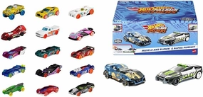 Bundle of Hot Wheels Track Bundle of 15 Toy Cars, 3 Track-Themed Packs   Hot Wheels 1:43 Scale Pull-Back Speeders 2-Pack, Rolomatic Engine or Door, Trunk or Hood That Opens (Styles May Vary)