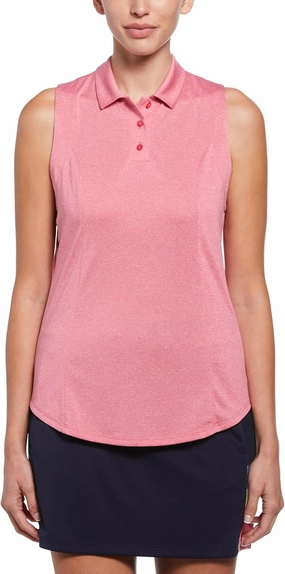 Callaway Women's Heather Sleeveless Golf Polo Shirt