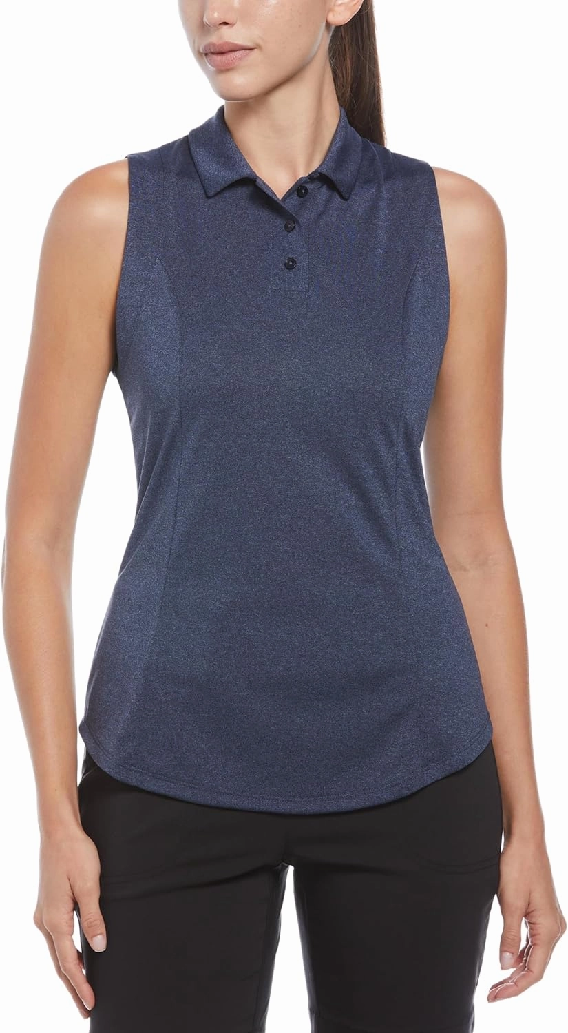 Callaway Women's Heather Sleeveless Golf Polo Shirt