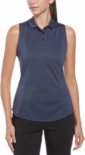 Callaway Women's Heather Sleeveless Golf Polo Shirt