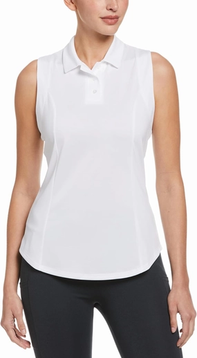Callaway Women's Heather Sleeveless Golf Polo Shirt