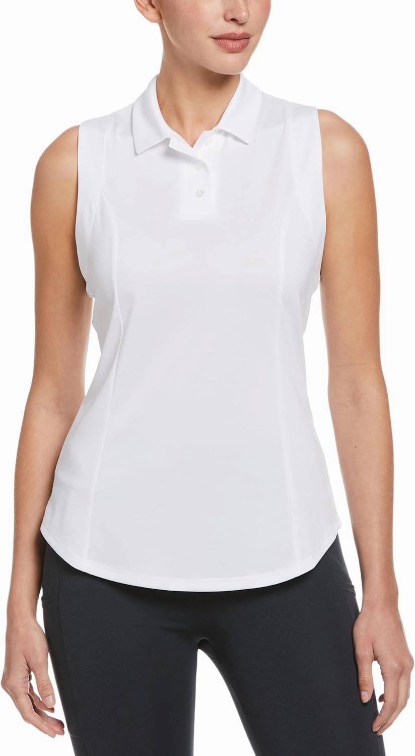 Callaway Women's Heather Sleeveless Golf Polo Shirt