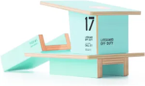 CANDYCAR® Wooden Diecast Collection - Teal Santa Monica, Premium Handcrafted Beech Wood Beach Tower