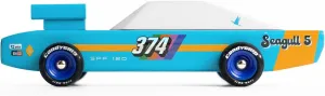 Candylab Toys - Americana Collection - Seagull Blue - Premium Handcrafted Wooden Car Toy