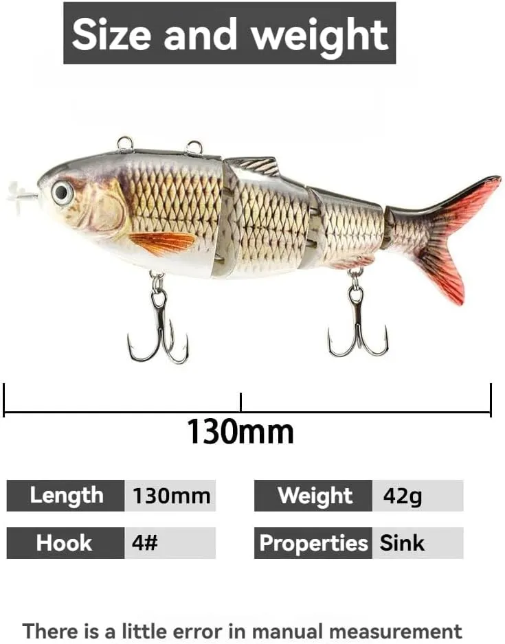 Colitt Robotic Swimming Fishing Lure, USB Rechargeable Robot Lure for Many Waters