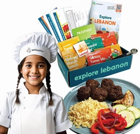 Cooking Kits for Kids - Interactive & Educational Set with 3 Recipe Cards, Key Ingredients & Cooking Tools - Ideal Idea for Kids who Love to Create Meals (Lebanon Edition)