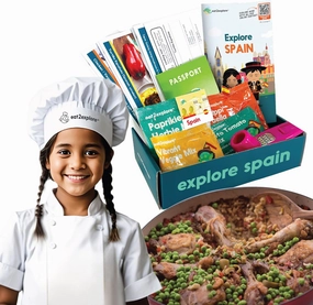 Cooking Kits for Kids - Interactive & Educational Set with 3 Recipe Cards, Key Ingredients & Cooking Tools - Ideal Idea for Kids who Love to Create Meals (Spain Edition)