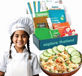 Cooking Kits for Kids - Interactive & Educational Set with 3 Recipe Cards, Key Ingredients & Cooking Tools - Ideal Idea for Kids who Love to Create Meals (Thailand Edition)