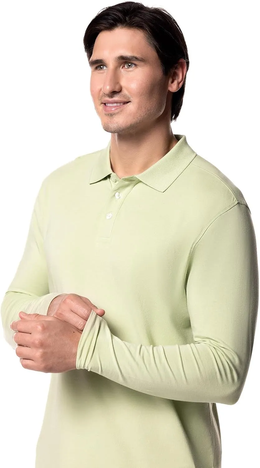 Coolibar UPF 50  Men's Coppitt Long Sleeve Weekend Polo - Sun Protective