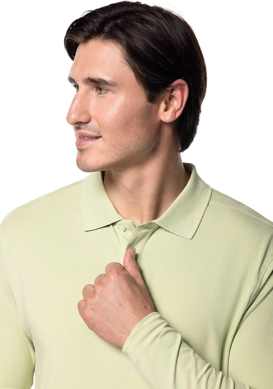 Coolibar UPF 50  Men's Coppitt Long Sleeve Weekend Polo - Sun Protective