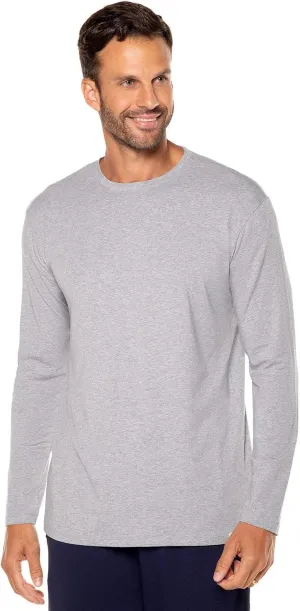 Coolibar UPF 50  Men's Long Sleeve T-shirt - Sun Protective,Medium,Grey Heather