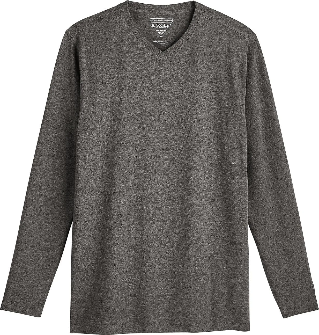 Coolibar UPF 50  Men's Morada Everyday Long Sleeve V-Neck T-Shirt - Sun Protective